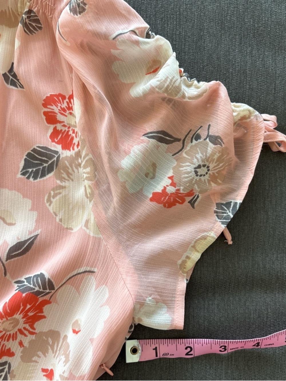 Ralph Lauren Pink Floral V-Neck Midi Dress. 16 - Picture 7 of 11